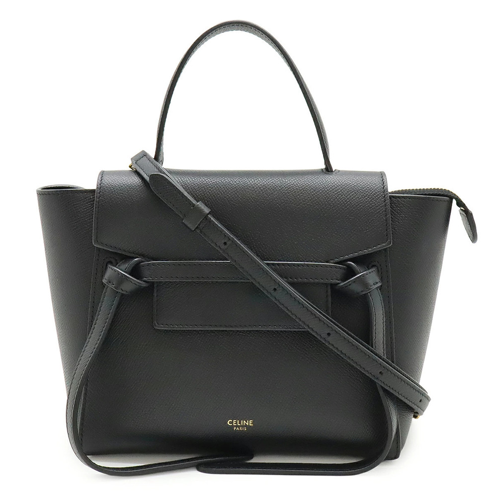 Celine Belt Bag Handbag Shoulder Leather Black